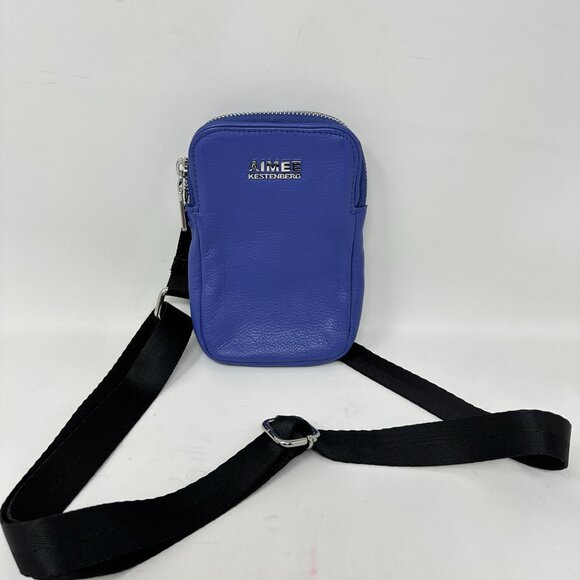 Aimee Kestenberg Leather Crossbody Bag Just Saying Lapis Blue - Picture 2 of 14